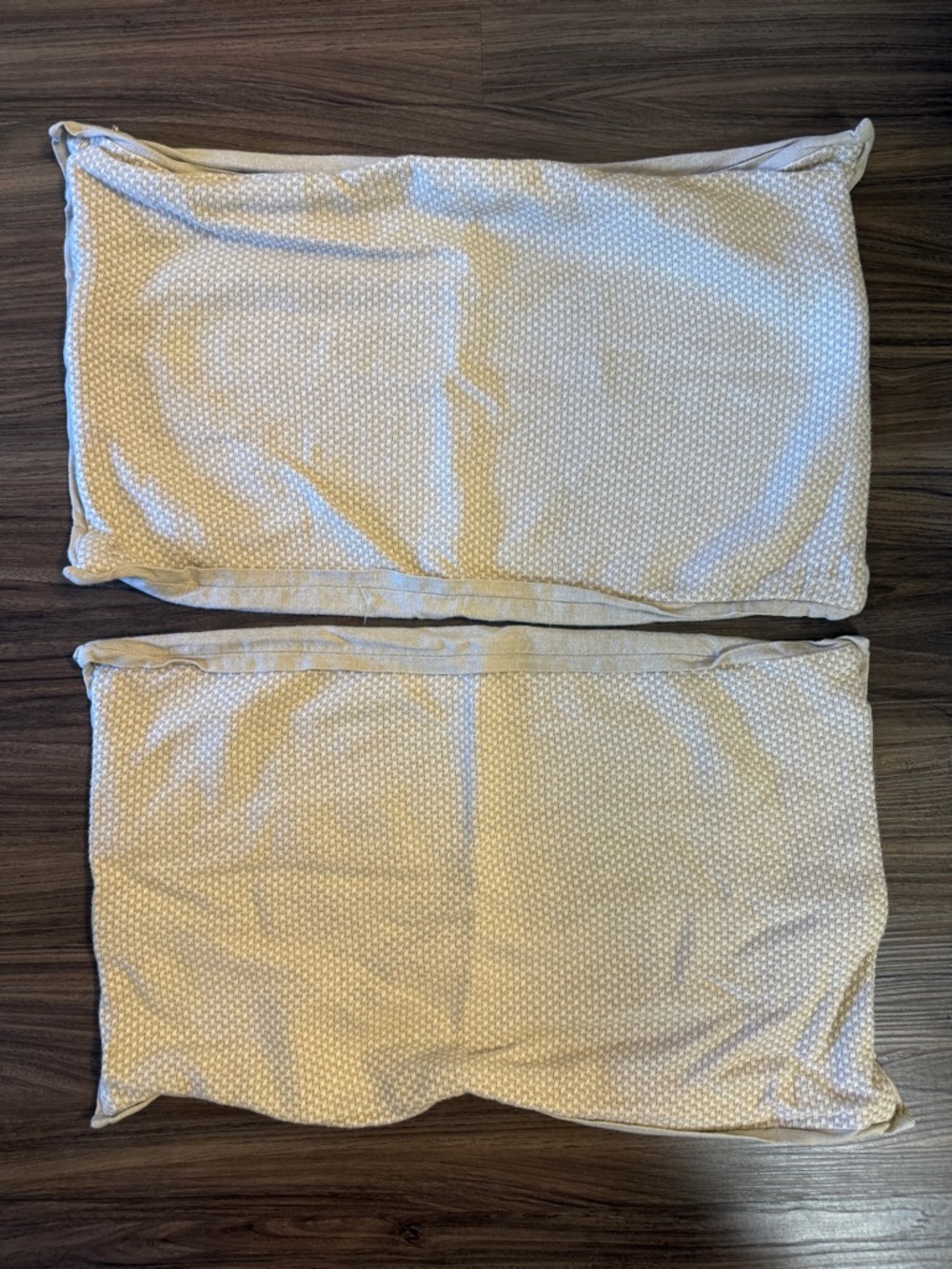 Pair of Cream Textured Pillow Shams